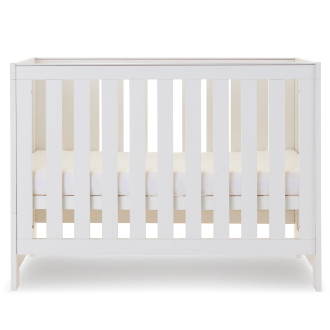 Obaby Nika Mini Cot Bed 2 Piece Room Set, White Wash