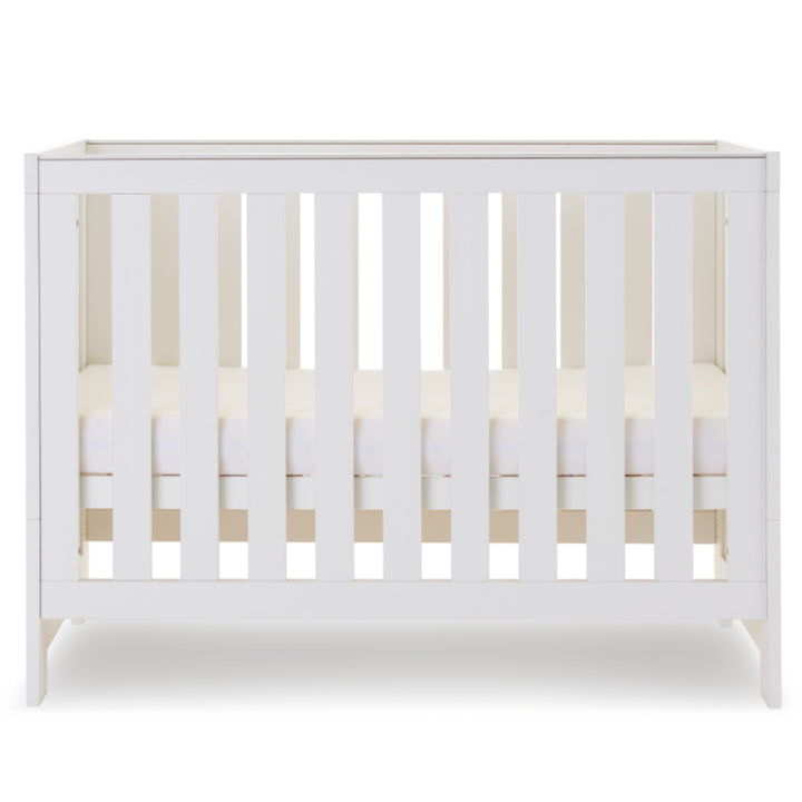 Obaby Nika Mini Cot Bed 2 Piece Room Set, White Wash