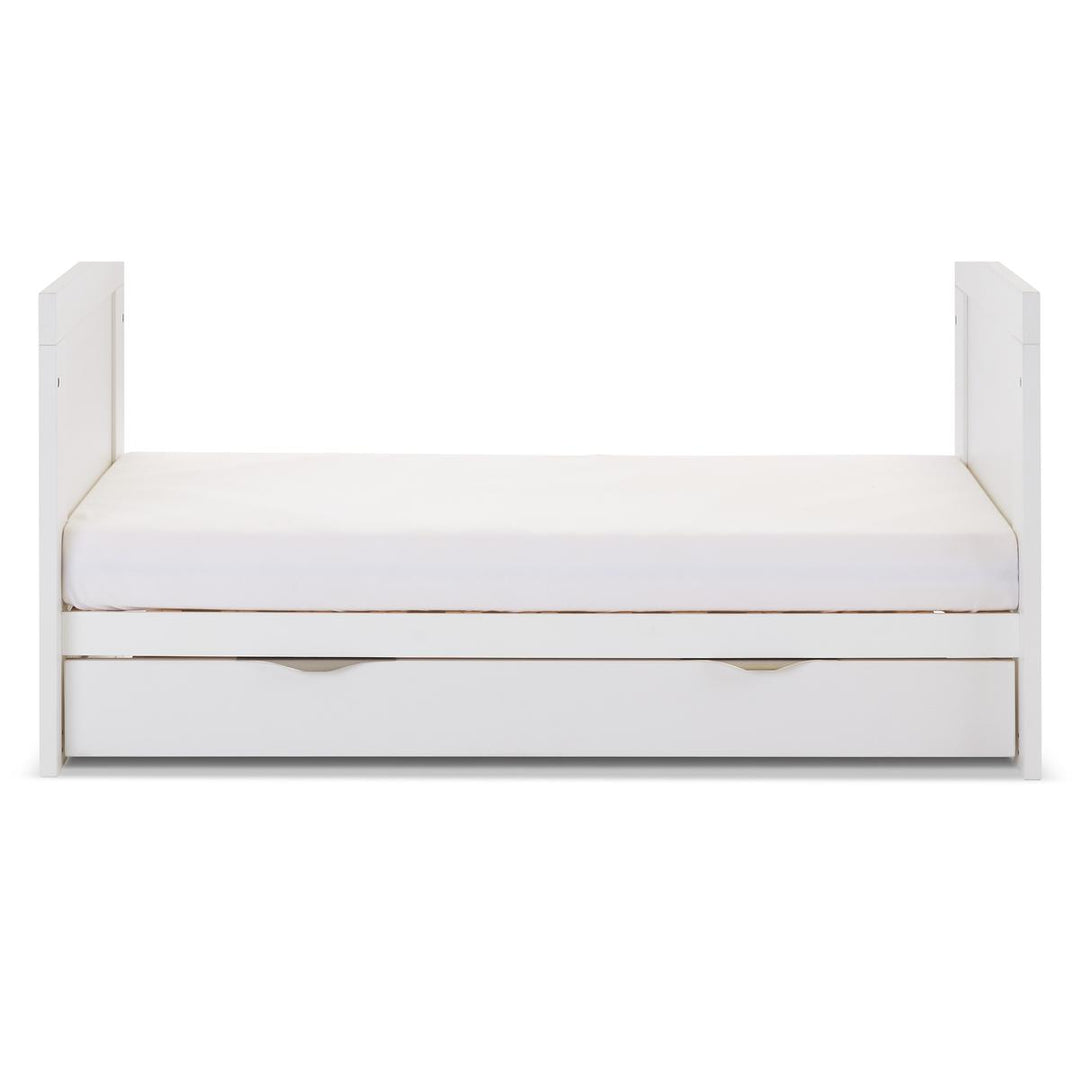 Obaby Nika Mini Cot Bed + Under Drawer, White Wash