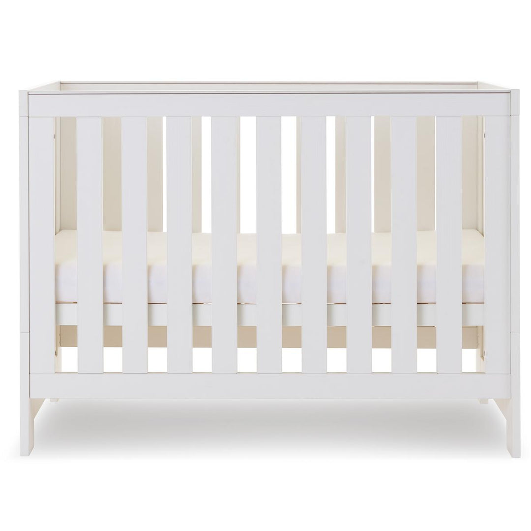 Obaby Nika Mini Cot Bed, White Wash