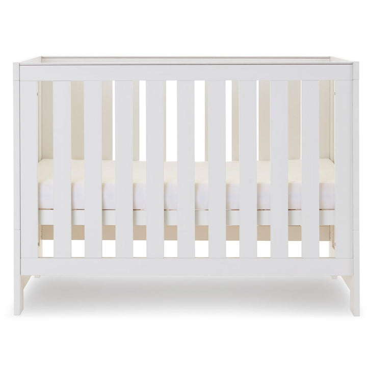 Obaby Nika Mini Cot Bed, White Wash