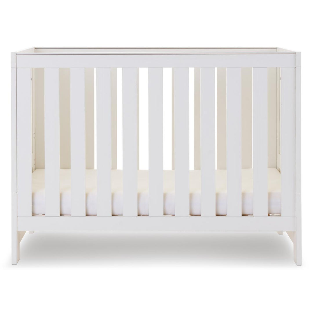 Obaby Nika Mini Cot Bed, White Wash