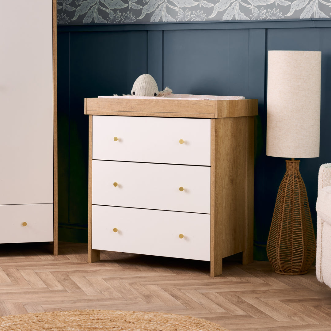 Obaby Nika Changing Unit, Oak & White