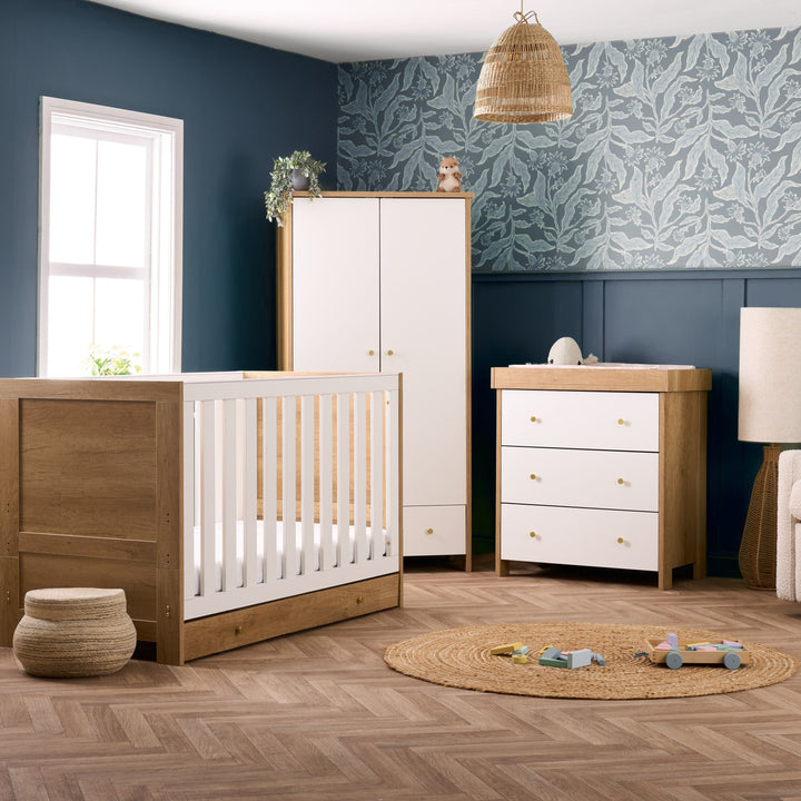Obaby Nika 3 Piece Room Set & Underdrawer - Oak & White