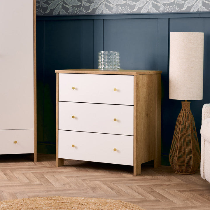 Obaby Nika Changing Unit - Oak & White with changing top removed