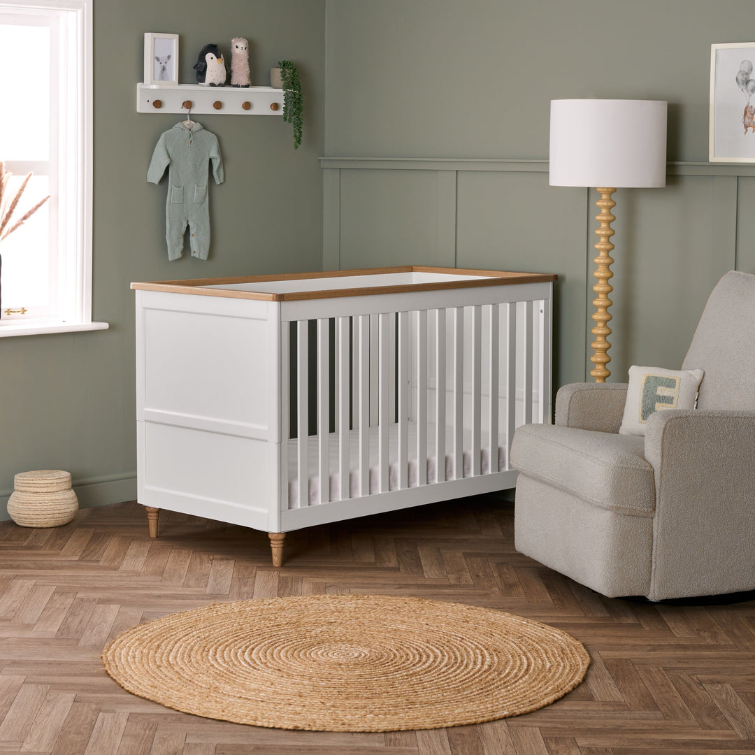 Obaby Orla Cot Bed - White & Natural
