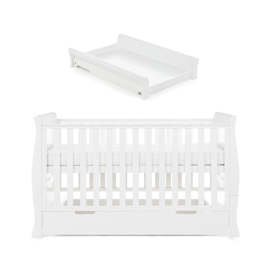Obaby Stamford Classic Cot Bed & Cot Top Changer, White