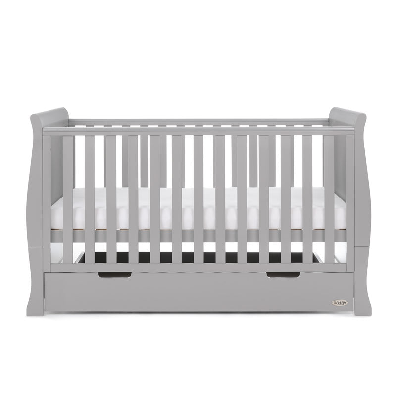 Obaby Stamford Classic Sleigh 7 Piece Room Set, Warm Grey