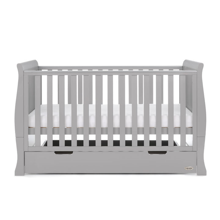 Obaby Stamford Classic Sleigh 4 Piece Room Set, Warm Grey