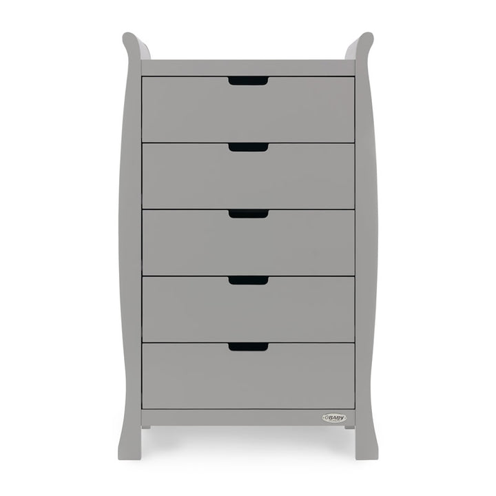 Obaby Stamford Luxe Sleigh 7 Piece Room Set, Warm Grey