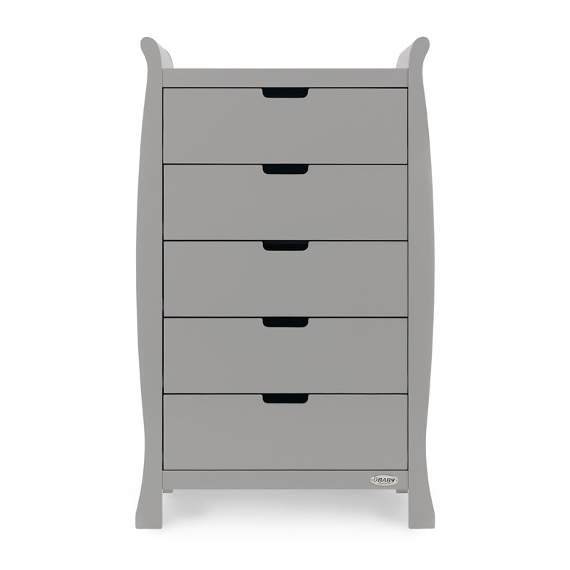 Obaby Stamford Classic Sleigh 4 Piece Room Set, Warm Grey