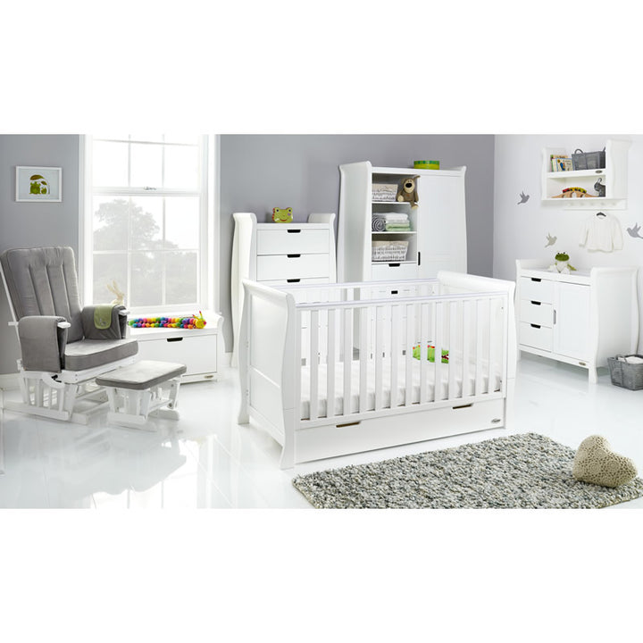 Obaby Stamford Classic Sleigh 7 Piece Room Set, White