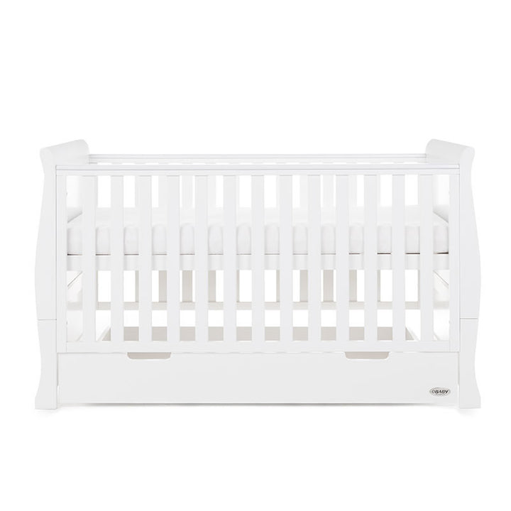 Obaby Stamford Classic Sleigh Cot Bed, White