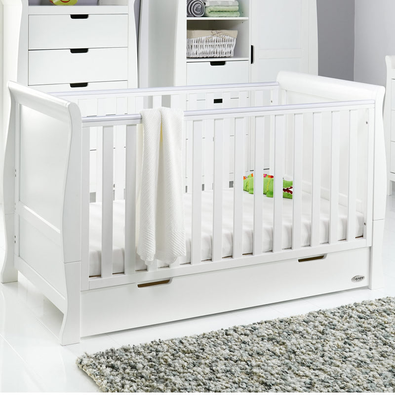 Obaby Stamford Classic Sleigh 7 Piece Room Set, White