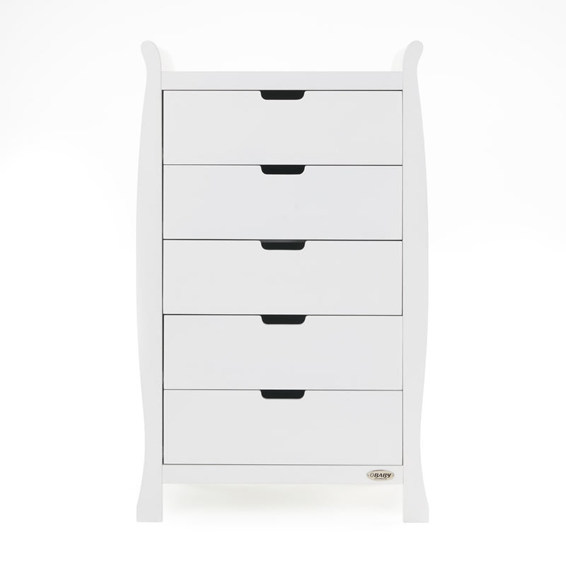 Obaby Stamford Classic Sleigh 5 Piece Room Set, White