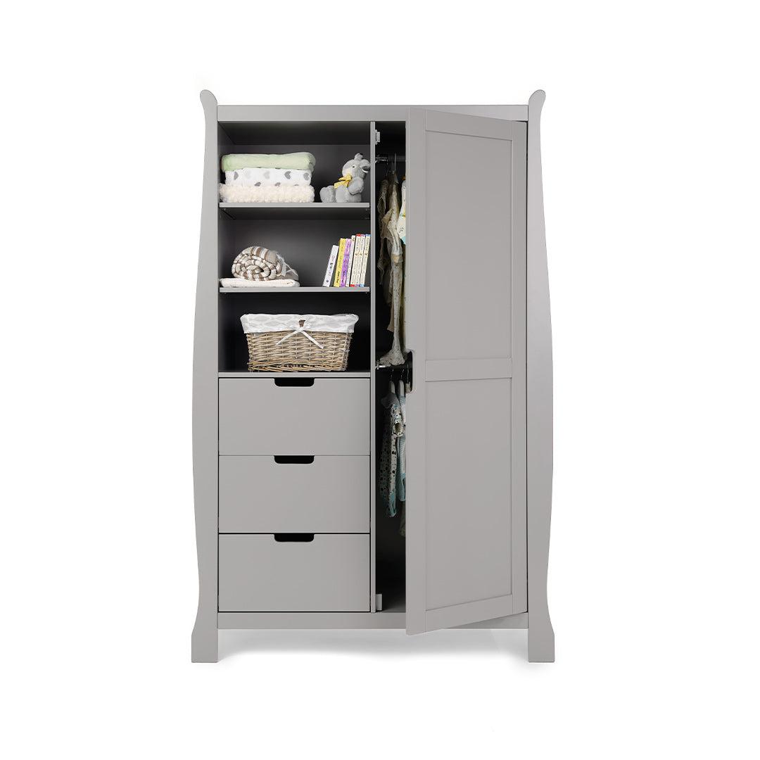 Obaby Stamford Double Wardrobe, Warm Grey