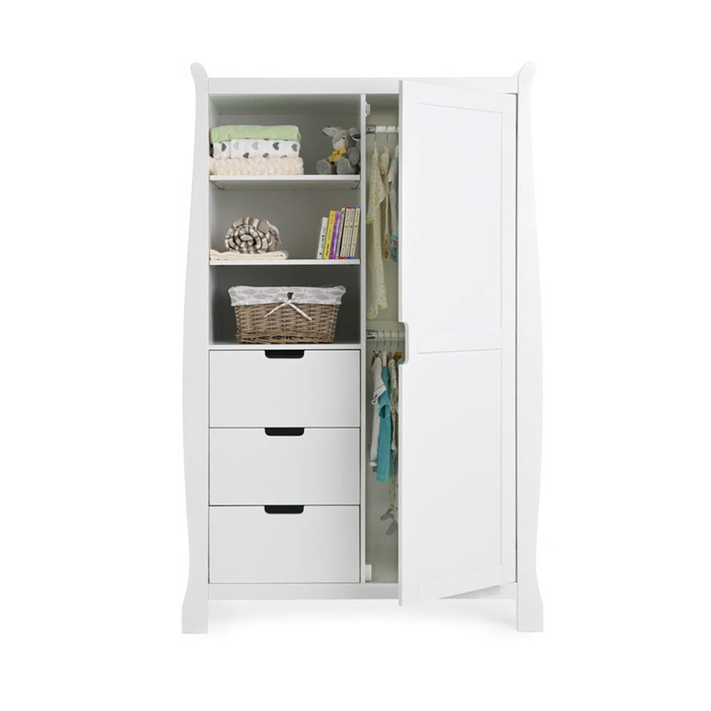 Obaby Stamford Double Wardrobe, White