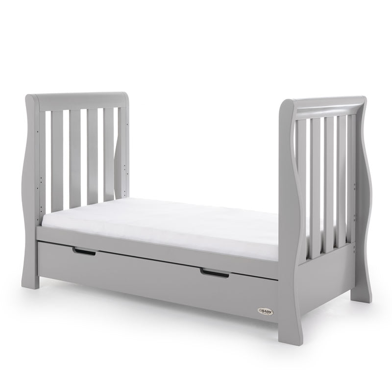 Obaby Stamford Luxe Sleigh 7 Piece Room Set, Warm Grey