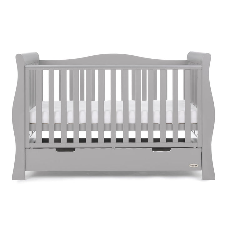 Obaby Stamford Luxe Sleigh 7 Piece Room Set, Warm Grey