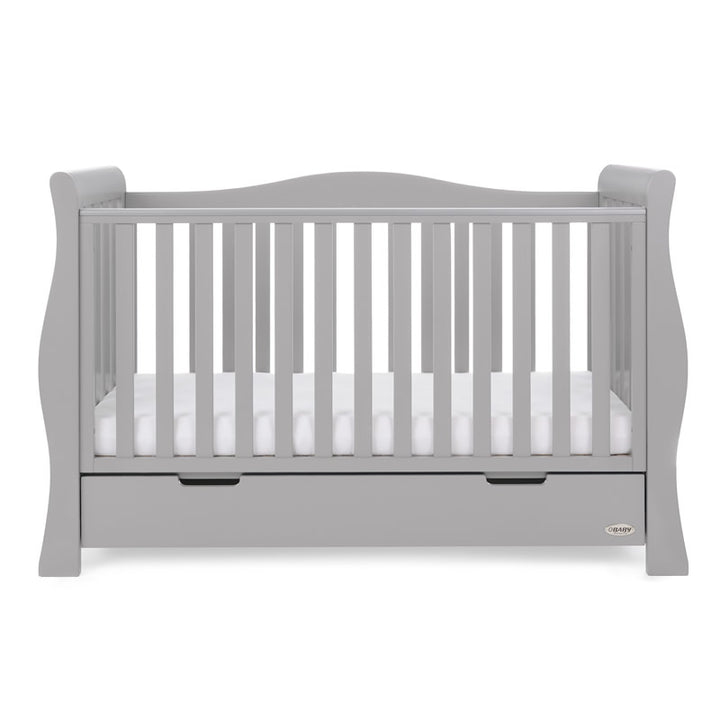 Obaby Stamford Luxe Sleigh 7 Piece Room Set, Warm Grey