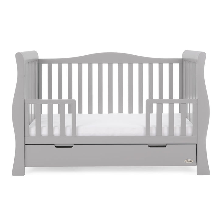 Obaby Stamford Luxe Sleigh 7 Piece Room Set, Warm Grey