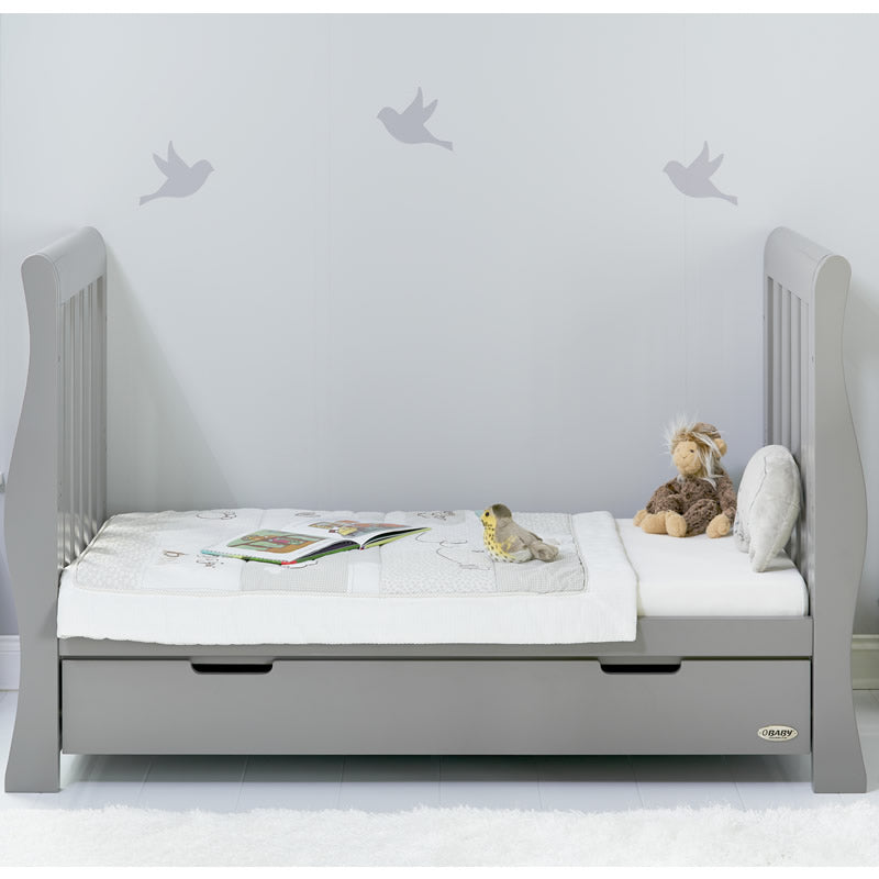 Obaby Stamford Luxe Sleigh 7 Piece Room Set, Warm Grey