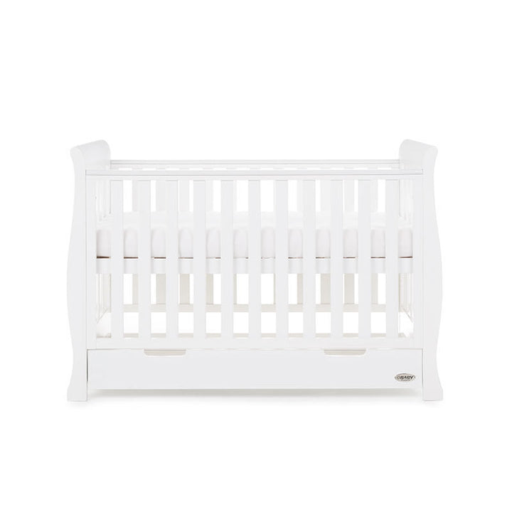 Obaby Stamford Mini Sleigh Cot Bed, White