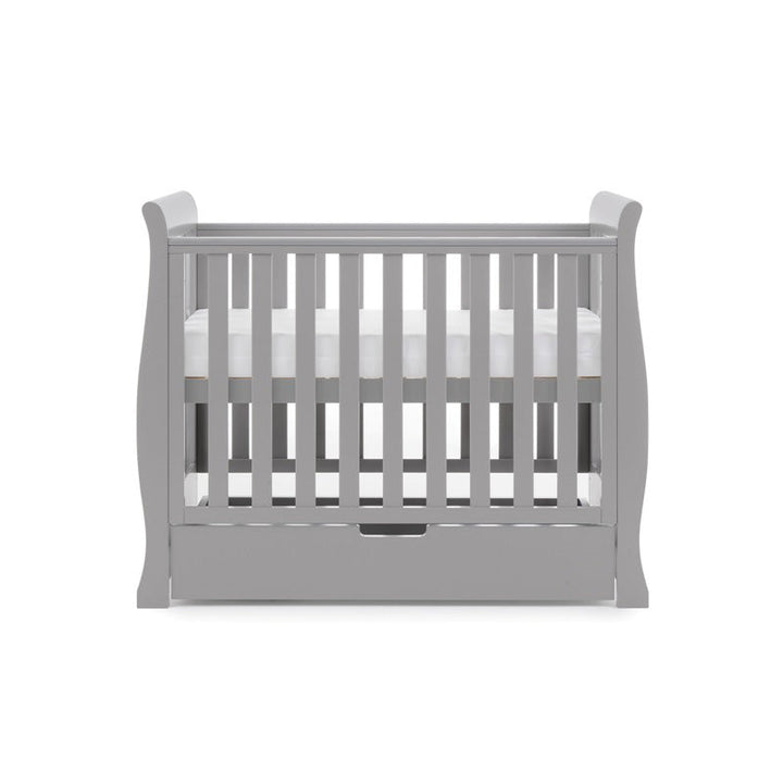 Obaby Stamford Space Saver Sleigh Cot Warm Grey detail