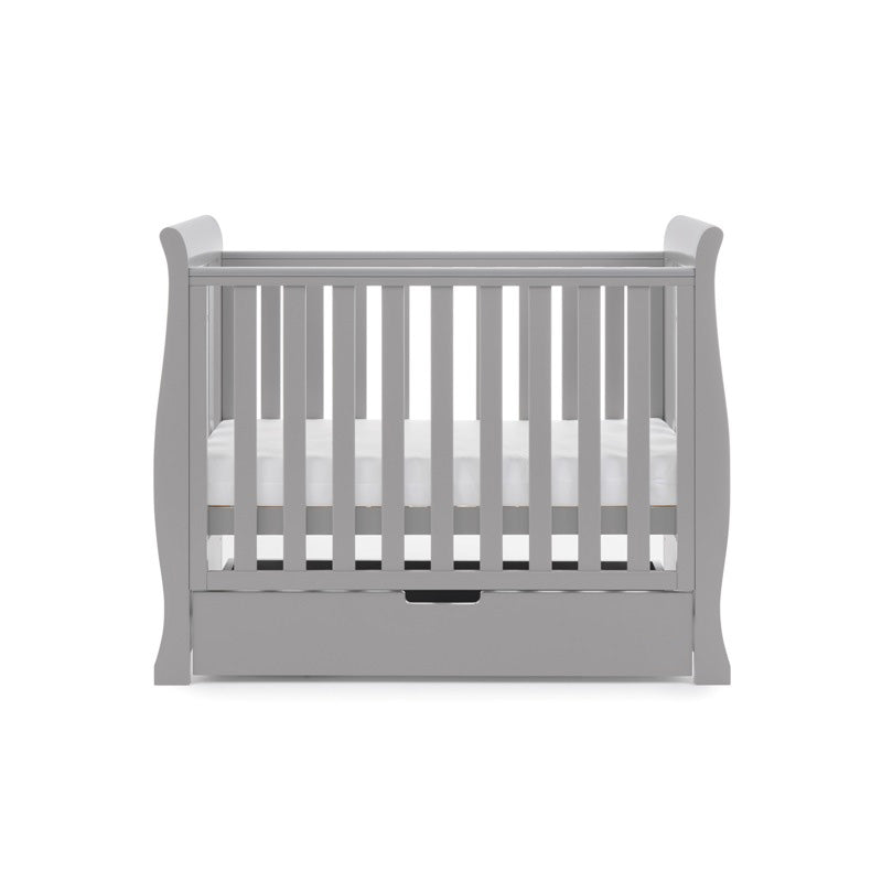 Obaby Stamford Space Saver Sleigh Cot Warm Grey detail