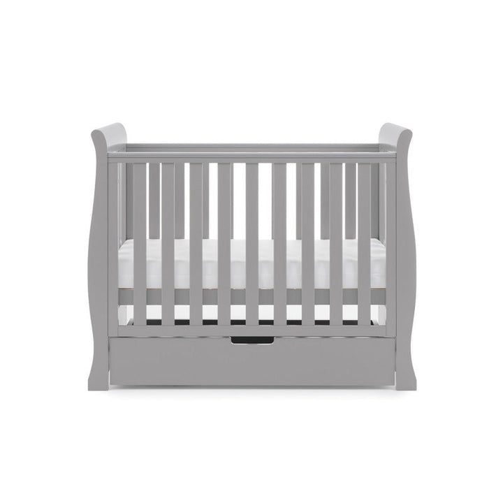 Obaby Stamford Space Saver Sleigh Cot Warm Grey detail