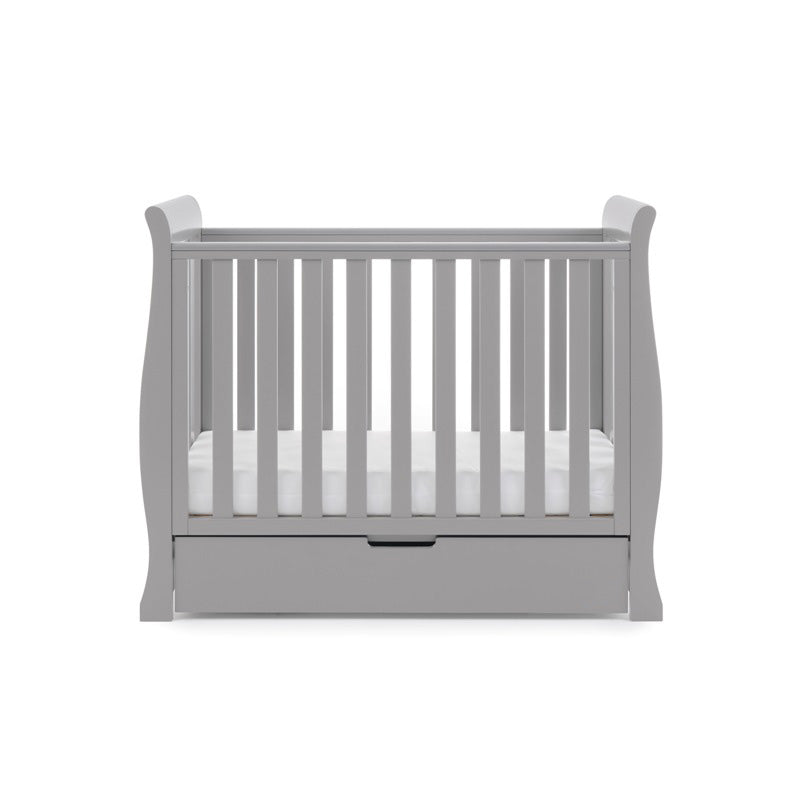 Obaby Stamford Space Saver Sleigh Cot Warm Grey detail