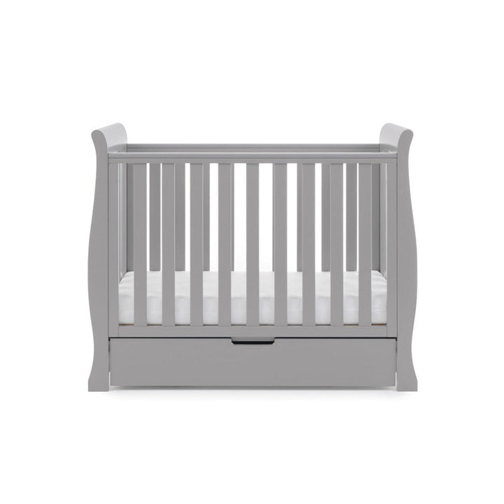 Obaby Stamford Space Saver Sleigh Cot Warm Grey detail