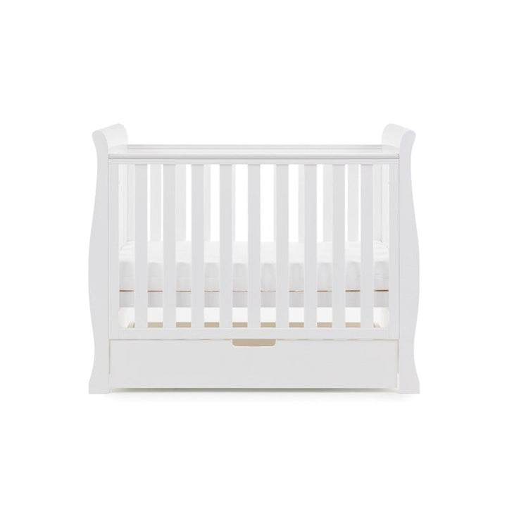 Obaby Stamford Space Saver Sleigh Cot White detail