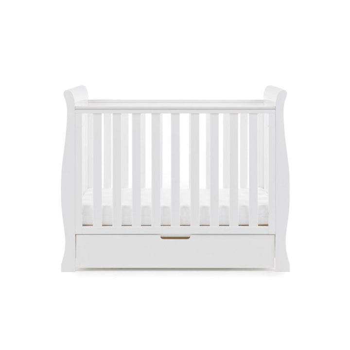 Obaby Stamford Space Saver Sleigh Cot White detail