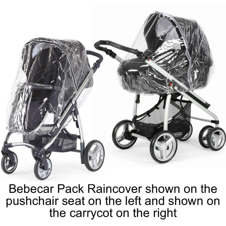 Bebecar Ip-Op Classic XL Duo 2 in 1 Pram + Raincover, FREE Changing Bag, White Delight