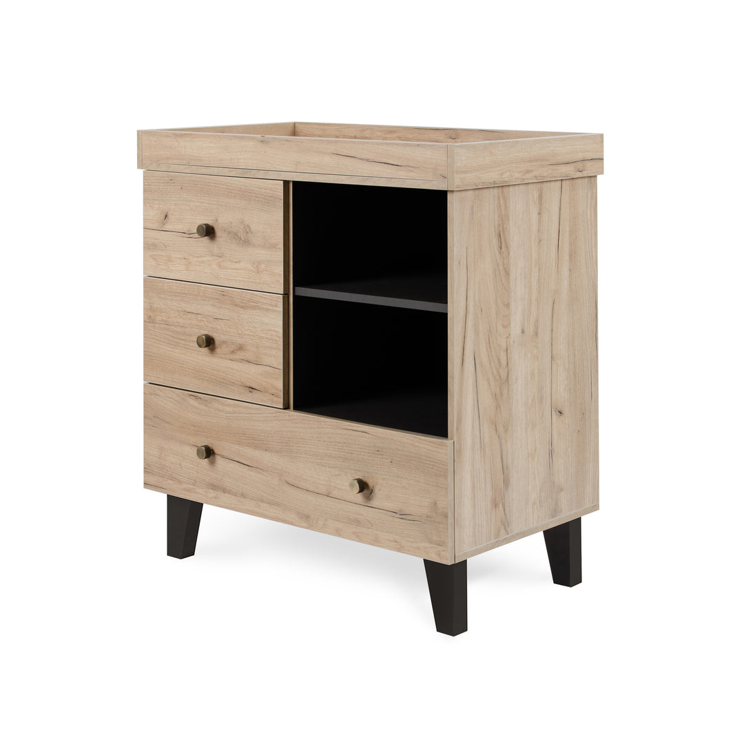 Tutti Bambini Como Chest Changer Distressed Oak and Slate Grey alternate view