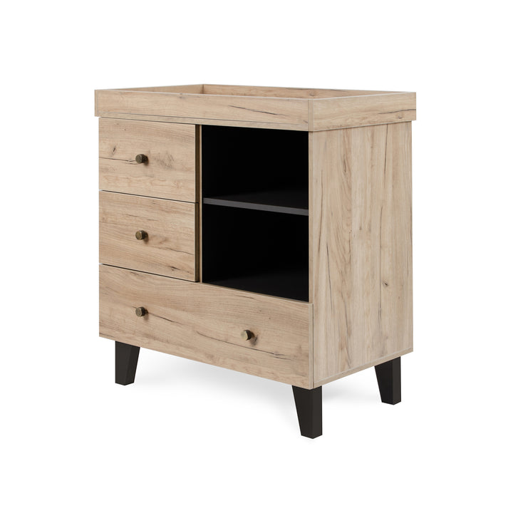Tutti Bambini Como Chest Changer Distressed Oak and Slate Grey alternate view