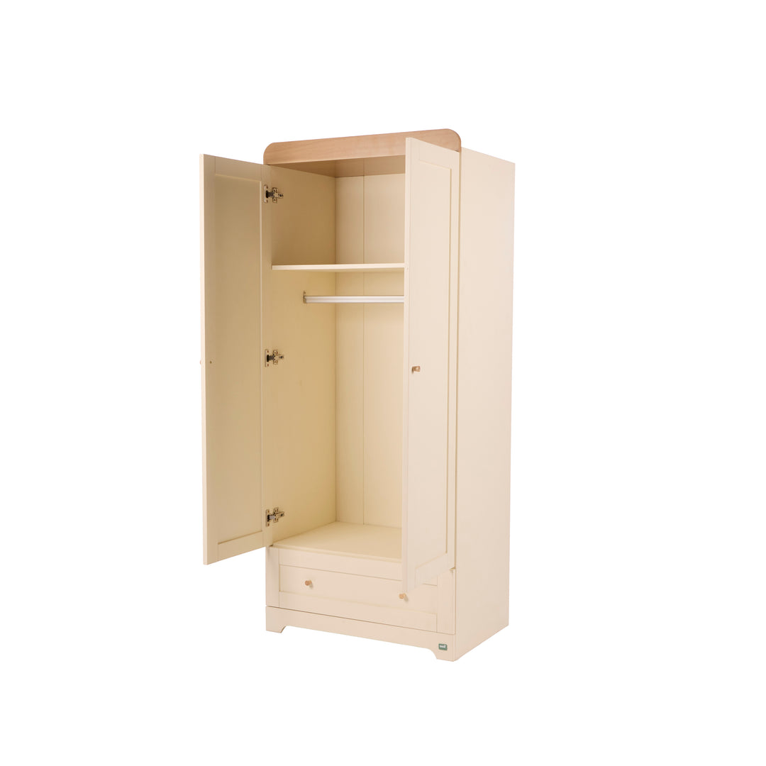 Tutti Bambini Rio Wardrobe Cashmere and Honey Oak open view
