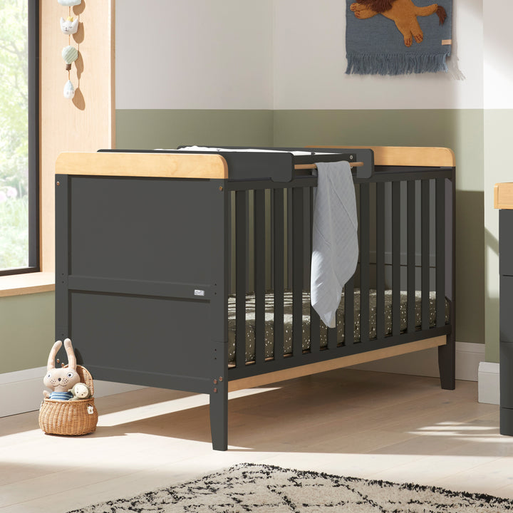 Tutti Bambini Rio Cot Bed Slate Grey and Oak