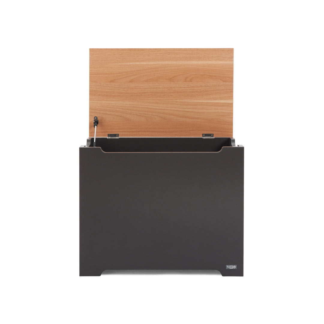 Tutti Bambini Rio Toy Box Slate Grey and Honey Oak open view