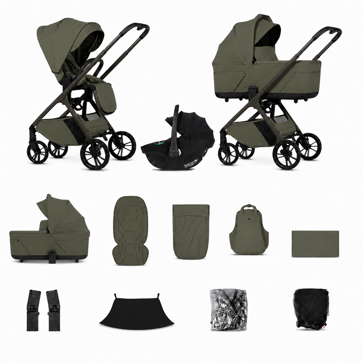 Venicci Tila - 3 in 1 Travel System Bundle, Olive complete bundle