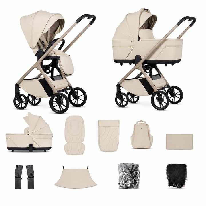 Venicci Tila - 2 in 1 Pram - 11 Piece Bundle, Sabbia complete bundle