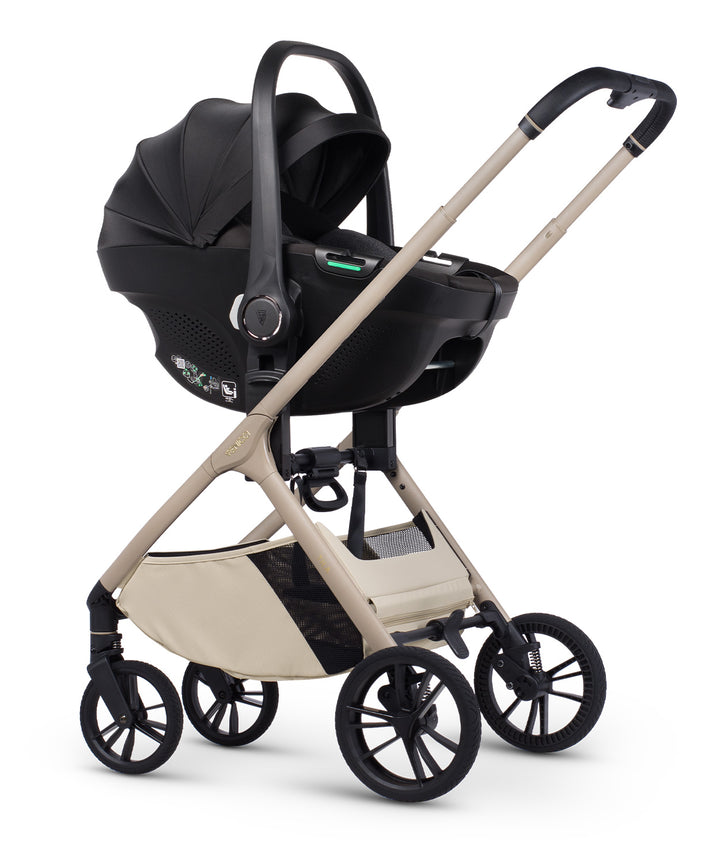 Venicci Tila Sabbia with Tiago Black car seat