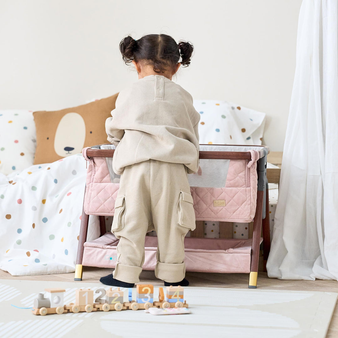 Tutti Bambini CoZee Luxe Mini Me Crib Walnut & Blush 6