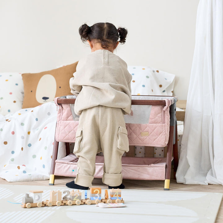 Tutti Bambini CoZee Luxe Mini Me Crib Walnut & Blush 6