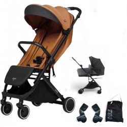 Anex Air-X Premium 4 Piece Compact Stroller Bundle, Toffee