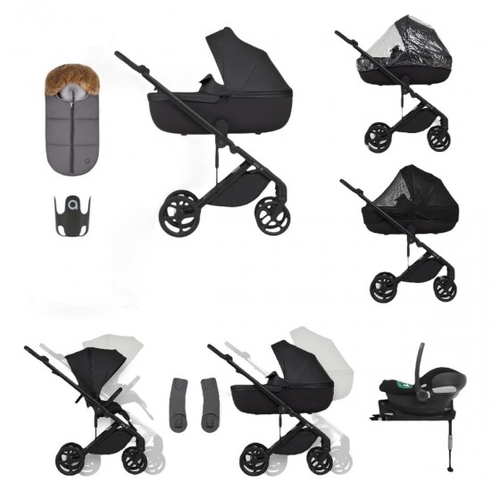 Anex Eli 3 in 1 Aton B2 + Base Travel System + Free Accessories, Midnight