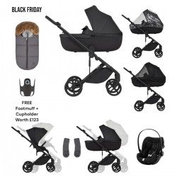 Anex Eli 3 in 1 Cloud G Travel System + Free Accessories, Midnight