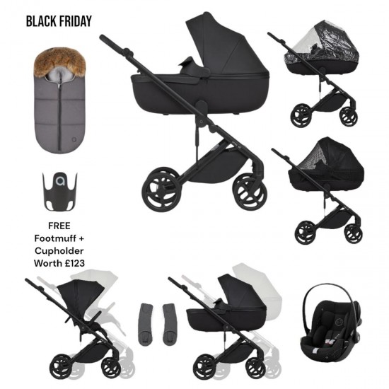 Anex Eli 3 in 1 Cloud G Travel System + Free Accessories, Midnight