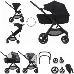 Anex IQ Basic 2 in 1 Pram Plus Lightweight Buggy, Nyx Black